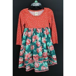 WILD FLOWERS DRESS POCKETFUL OF WONDER JUBILEE HIGH/LOW BALLET LONG SLEEVE SIZ 2